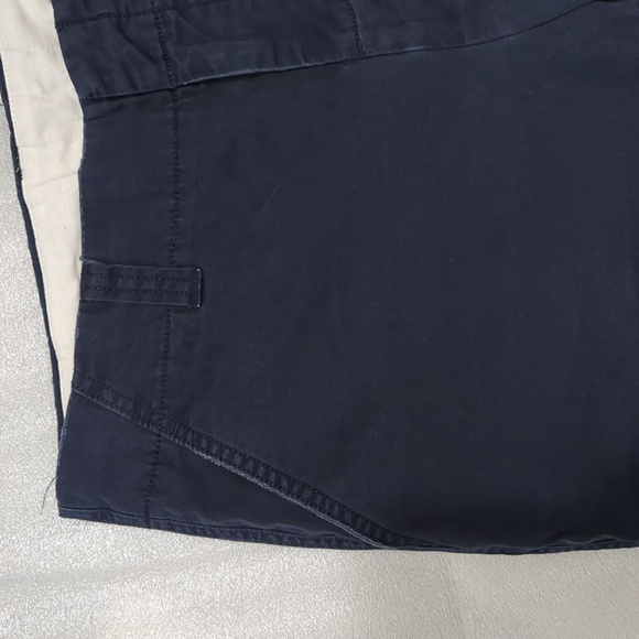 Women's Chino Khaki High Rise Navy Blue Shorts Size 10 - Picture 3 of 10